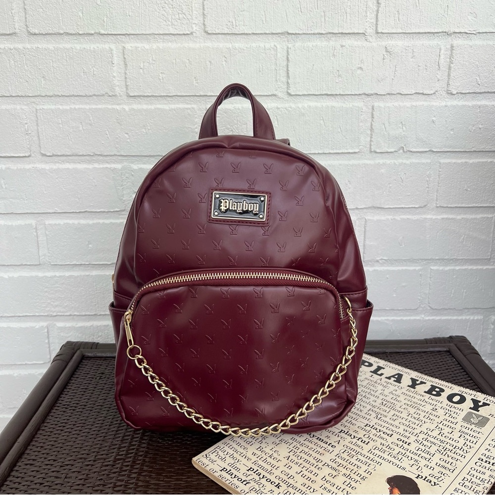 Playboy Burgundy backpack 🖤